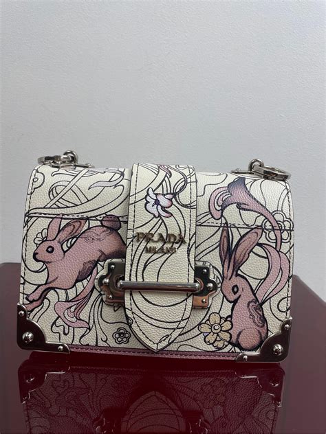 prada bunny handbag|Prada Resort 2018 Glace Rabbit cahier bag .